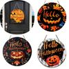 Wooden Halloween Pumpkin Trick Or Treat Decoration Haunted House Door Hangings
