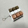 9 Keys Keyboard Fidget Keychain Antistress Keyboard Button Fingertip Key Cap Pendant Stress Relief Toys For Children Adults Gift