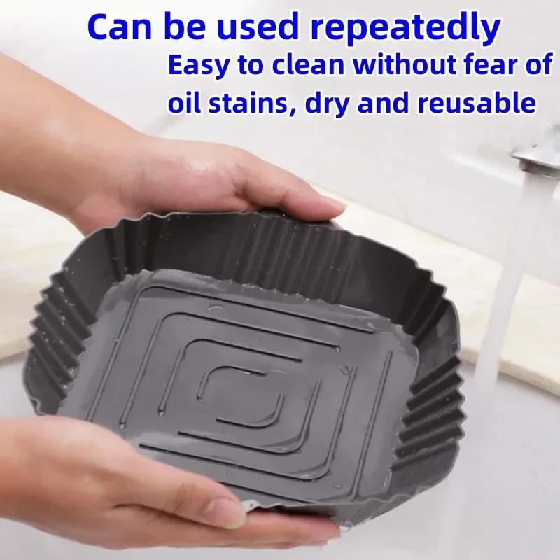 Disposable silicone polymers for air fryers, oil-free pans, pizza accessories, baking, 1 piece