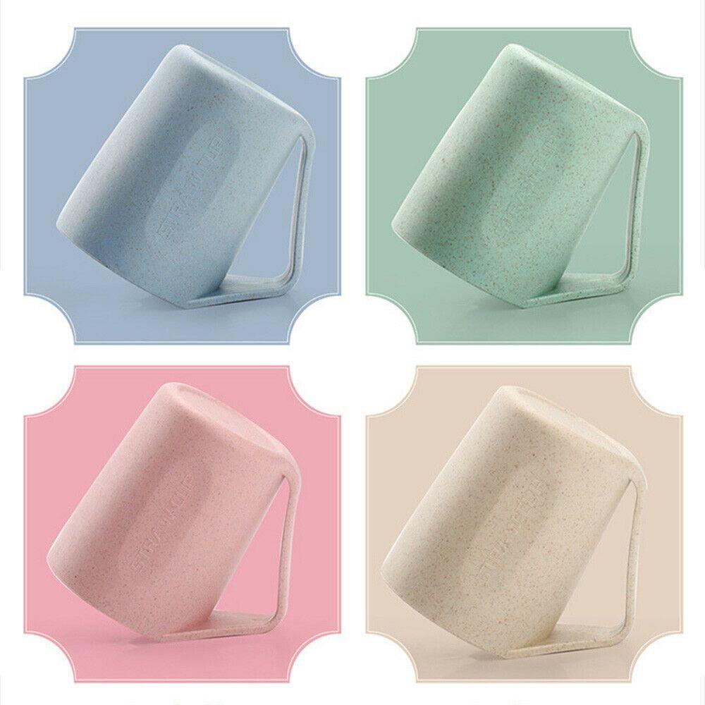 Eco-Friendly Brushing Cup Toothbrush Plastic Cup Wheat Straw Tumblers Mug Cup Mouthwash Water Mug