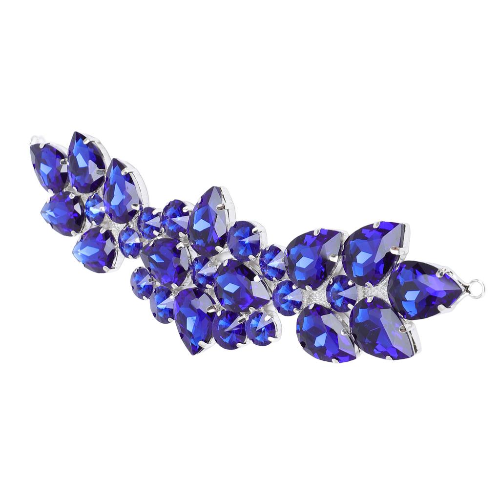 Applique Strass Verre Exquise Éblouissante Fleur Strass Verre Patch pour Vêtements Robe de Mariée