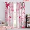 2pcs,2D Plane Printing Light Filtering Curtains Christmas Ornaments Festive Winter Holidays Versatile Polyester Fabric (without