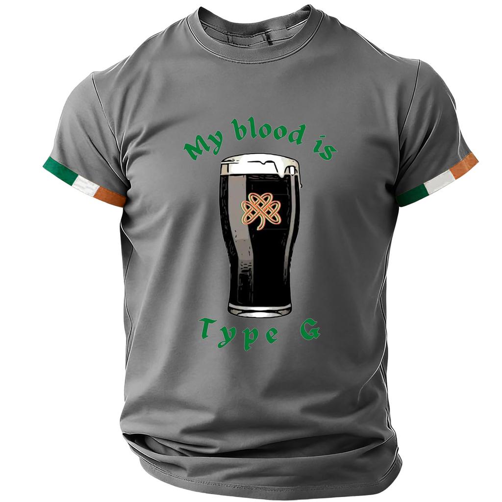 T-shirt décontracté à manches courtes et col rond pour homme