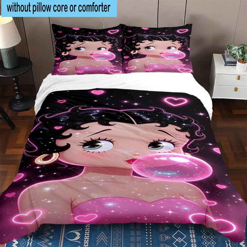 3PCS Laday In Red Dress 3pcs Bedding,Including 3PCS Duvet Cover And 2pcs Pillowcases Perfect for Christmas,Ideal for Bedroom, Dormitory