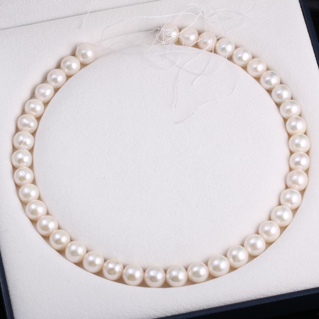 1String, Potato-shaped Pearls, 11–12 Mm, White Natural Freshwater Pearl Beads for Jewelry Making DIY Necklace Bracelet Crafts, Mother's Day Gift 36cm