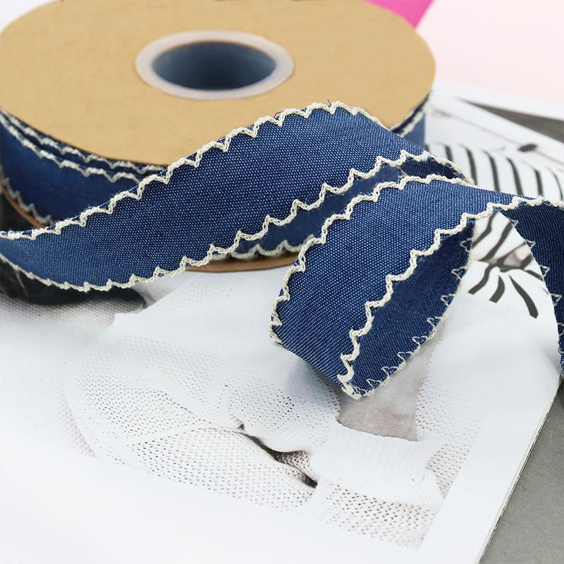 2m Denim Sauberkantiges DIY Leicht zuschneidbares Band Vintage Stoff Robuste Accessoires Langlebig Gehäkelt Flexibel