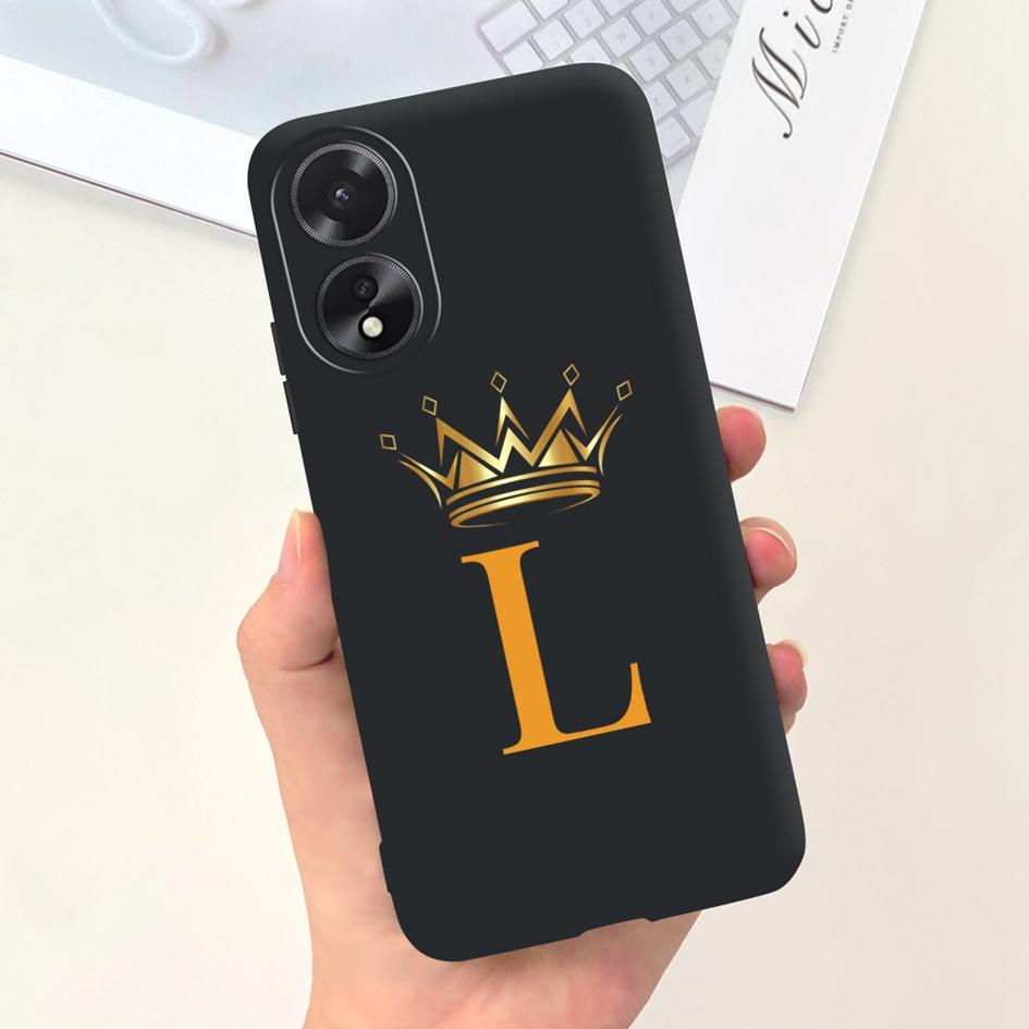 For OPPO A38 4G Case Cute Crown Letters Shockproof Silicone Soft Phone Back Cover For OPPO A18 Funda OPPOA38 A 38 CPH2579 Bumper