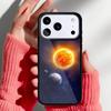 Earth Moon Sun Planet Phone Case for iPhone 17 16 15 14 13 Pro Max Back Cover for 12 11 Pro Coque