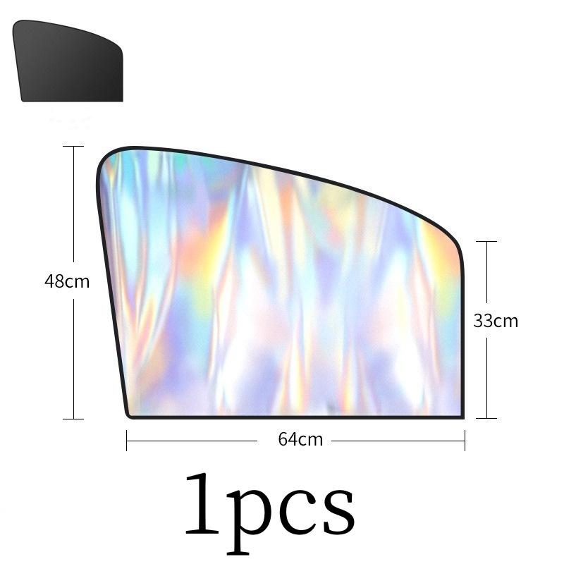 New Magnetic Suction Car Sunshade Opaque Titanium Silver Reflective Sunshade  Car Front/Rear UV Protection Curtains Car Parts