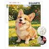 Pearl Painting Kit Corgi Dog Art Handmade DIY Home Decoration Painting