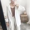 Blazers Women Chiffon Korean Outwear Spring Sunscreen Loose Without Placket Solid Simple Long All-match Soft Fashion Streetwear