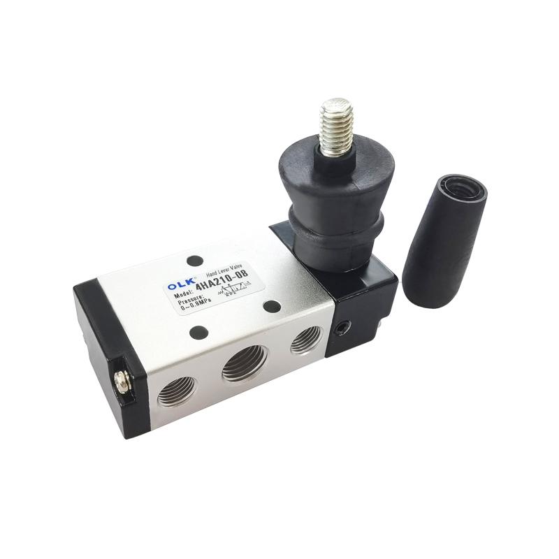 4HA210-08 1/4" 2 Position 5 Port Five Way Pneumatic Air Valve Hand Lever Operated Control Valve Ventilation Valves 4