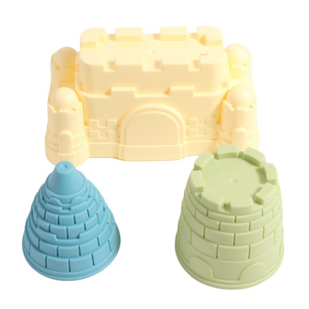 Summer Toys Beach Sand Toys Set Beach Accessories Yellow Castle Sand Mold Toy Fun Plastic Castle Bucket Play Sand Set