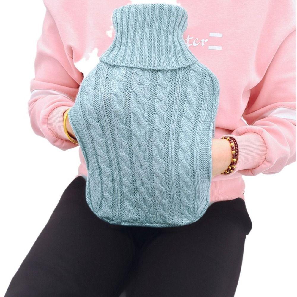 

Rubber Hot Water Bottle Soft Woolen Hot Water Bag Knitted Cover Hot Water Bag Winter