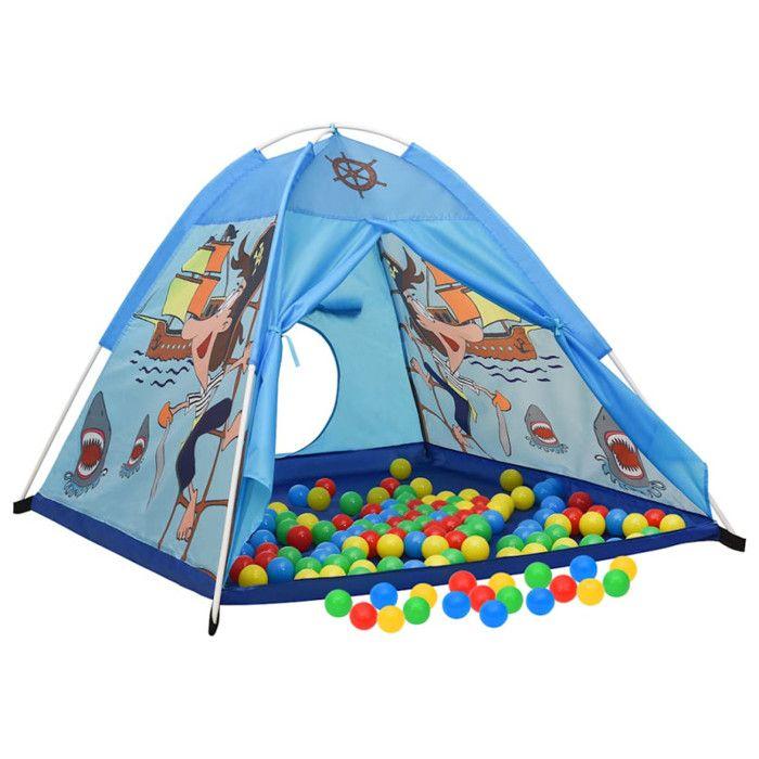 93679 vidaXL Tente de jeu pour enfants Bleu 120x120x90 cm