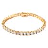Unisex 4mm Zircon Tennis Bracelet - European & American Hip-Hop Style Jewelry