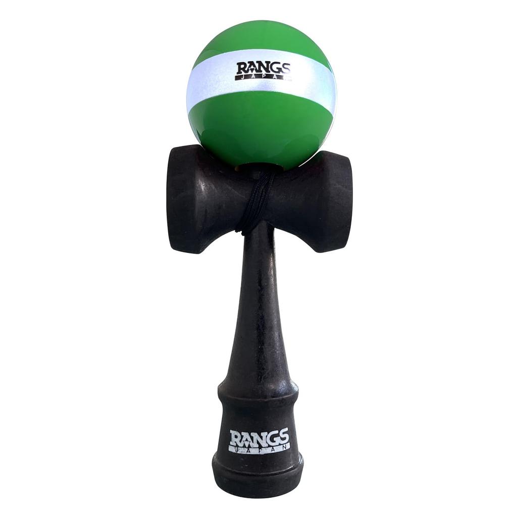 RANGS Kendama, Green, Beech Wood, with Spare String and Threader
