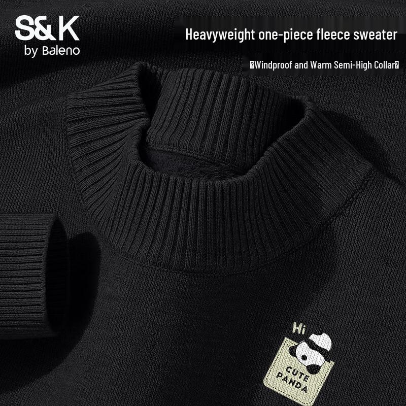 

Мужской трикотажный пуловер Baleno серии S&K с воротником-стойкой и флисовой подкладкой L