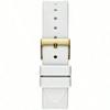 Guess Damski Złoty Zegarek 40mm - Koperta ze Stali Nierdzewnej Szkieletowa Tarcza Biały Silikonowy Pasek GW0536L2