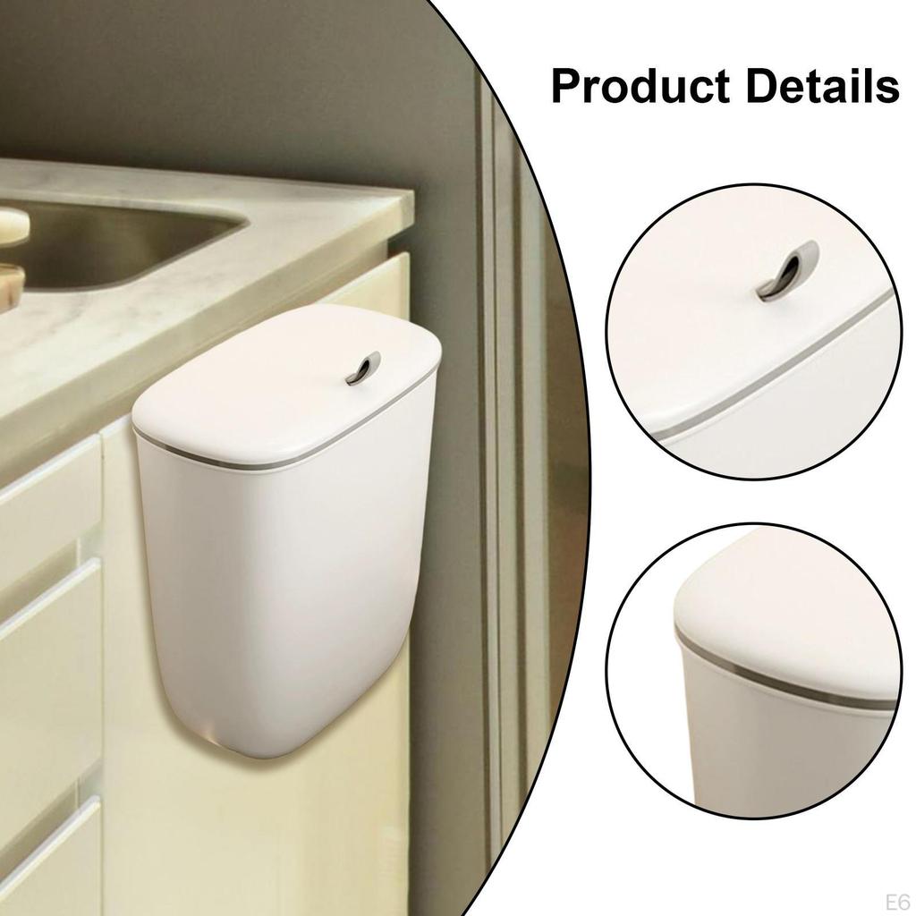 Hanging Trash Can Compost Bin for Kitchen Cabinet Door Waste Bucket Household