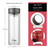 X&rsquo;Nuo Portable Double-Wall Glass Tea Infuser Bottle