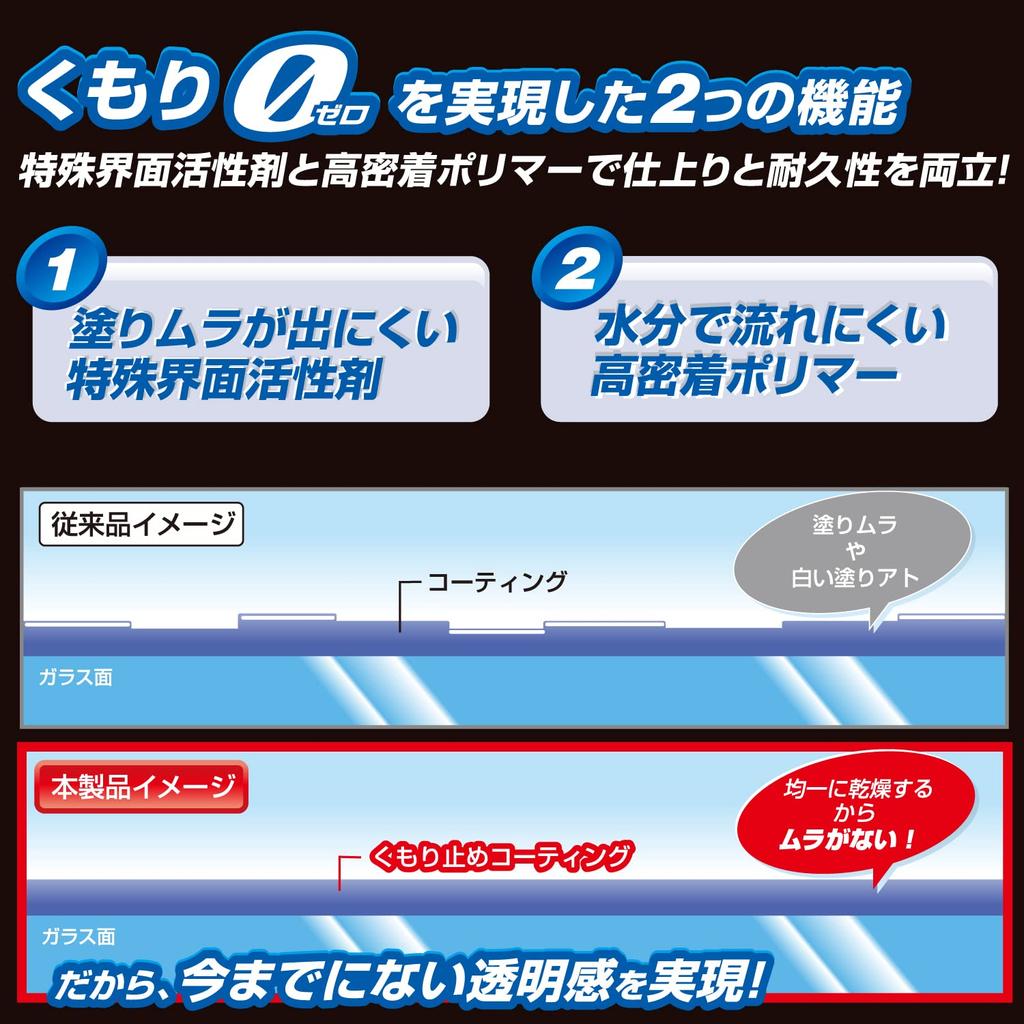 Carmate C89 Car Wash Supplies, Glass , Anti-Fog, Extra Clear, 1.7 fl oz (50 ml)