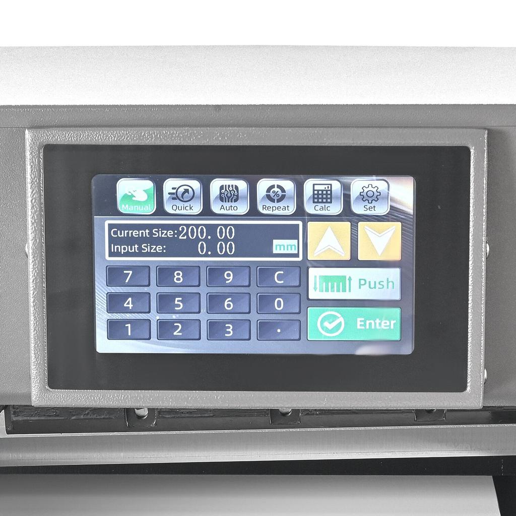 Elektrischer Papierabschneider, Programmierbare Metall-Papierabschneidemaschine, 457 mm Schnittbreite, 58 mm Schnittstärke, Elektrischer hydraulischer Guillotinen-Trimmer