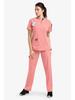 Quick-Dry Short-Sleeve Zipper Gown for Beauty Salon/Hospital Nurses with Casual Stand-Up Collar
