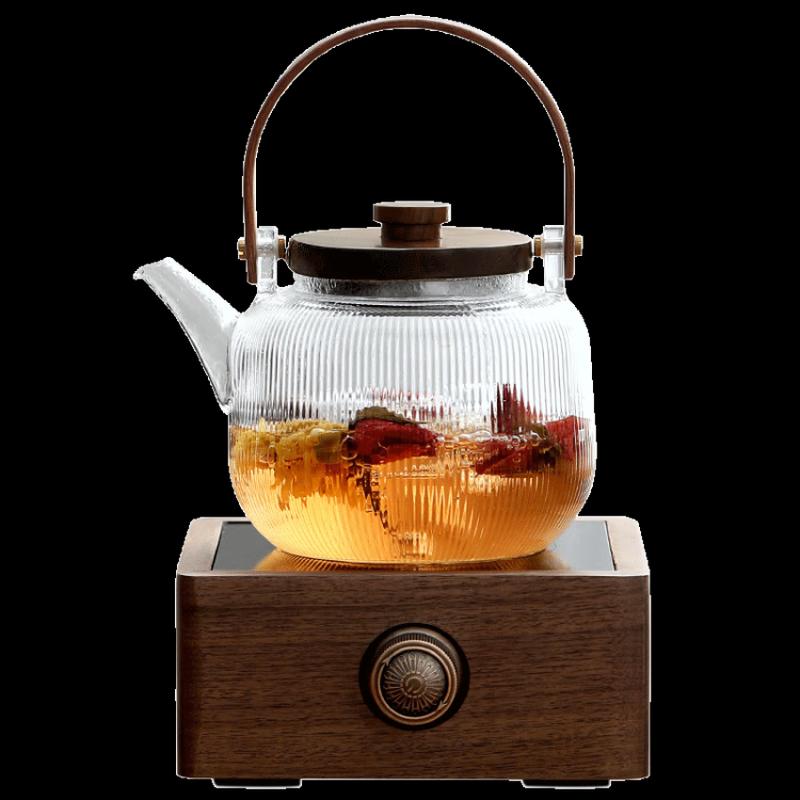Shangyanfang Walnut Electric Tea Stove & Kettle Set