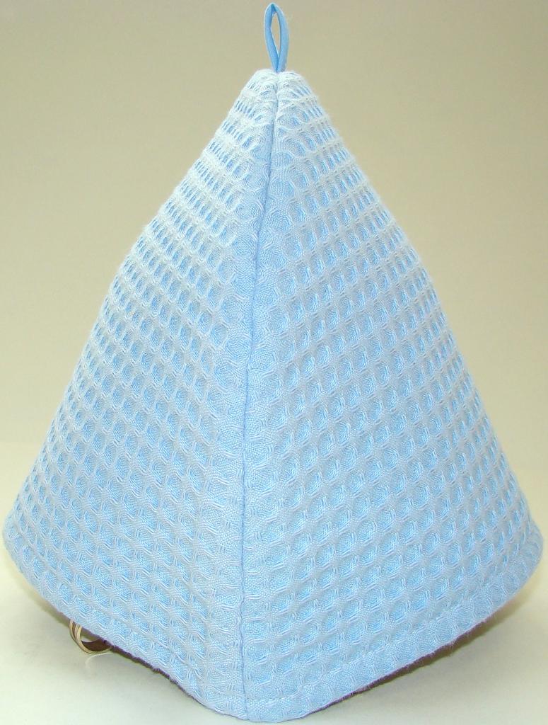 Santens Tea Cozy S & Pot Mat Set, Rossini Blue (Made with Belgian Waffle Cloth)