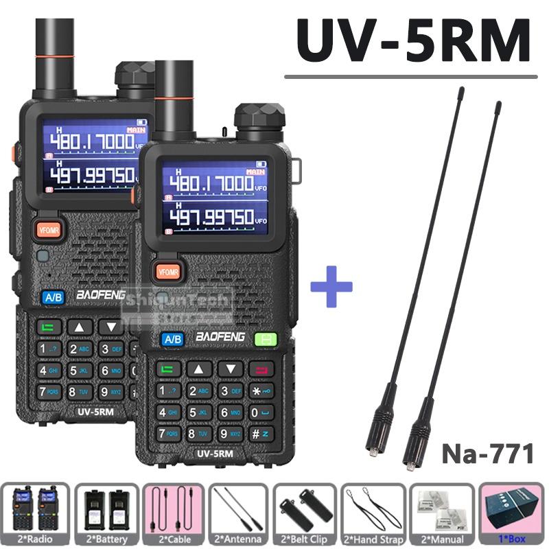 BAOFENG 5RM 10W Ham Radio Long Range UV5RM Handheld Two Way Radio NOAA Weather Receiver Rechargeable FM Radio Professional USB-C