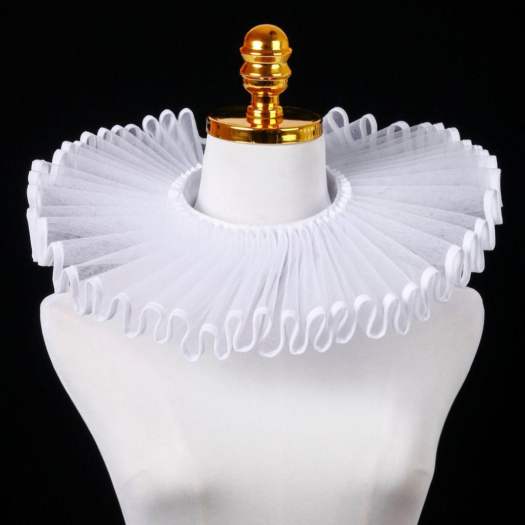 Karnaval Palyaço Fırfırlı Yaka - Retro Cosplay Aksesuarı