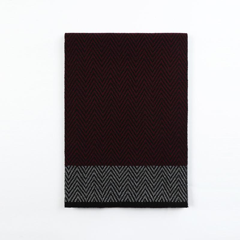 

Cashmere men s scarf casual business striped splicing thickened warm men s skin-friendly wool cold-proof 180cm