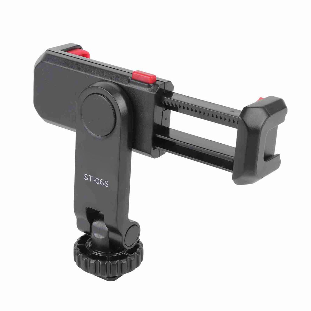 Rotatable Tripod Phone Holder Clamp Clip Mount Adapter with 1 4 Hot Shoe Microphone Mount Cold Shoe 360 Degree Rotatable