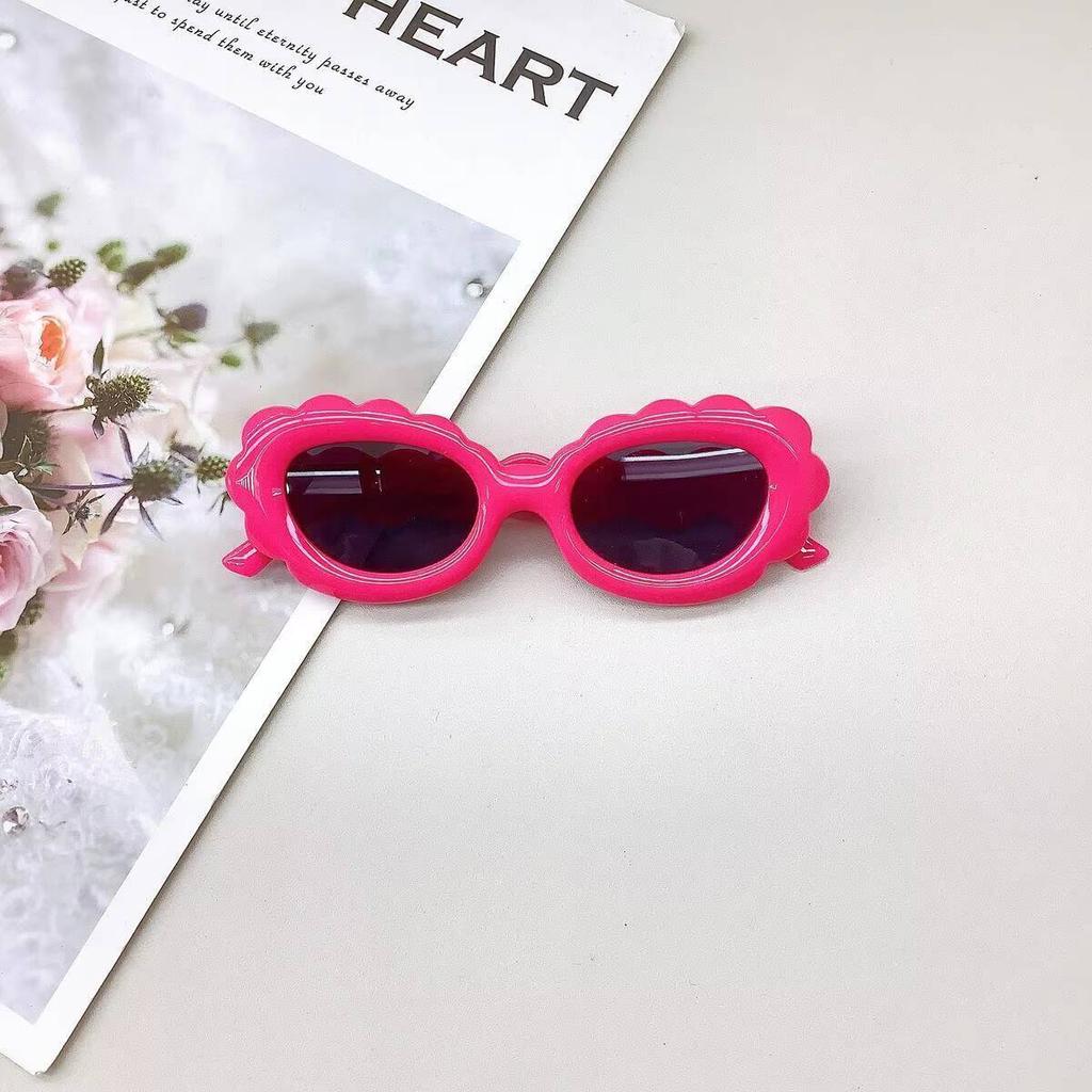 2026 UV400 New Fashion Children's Cute Elliptical Frame Girls' Sunscreen And Protection Boys' Sunglasses
