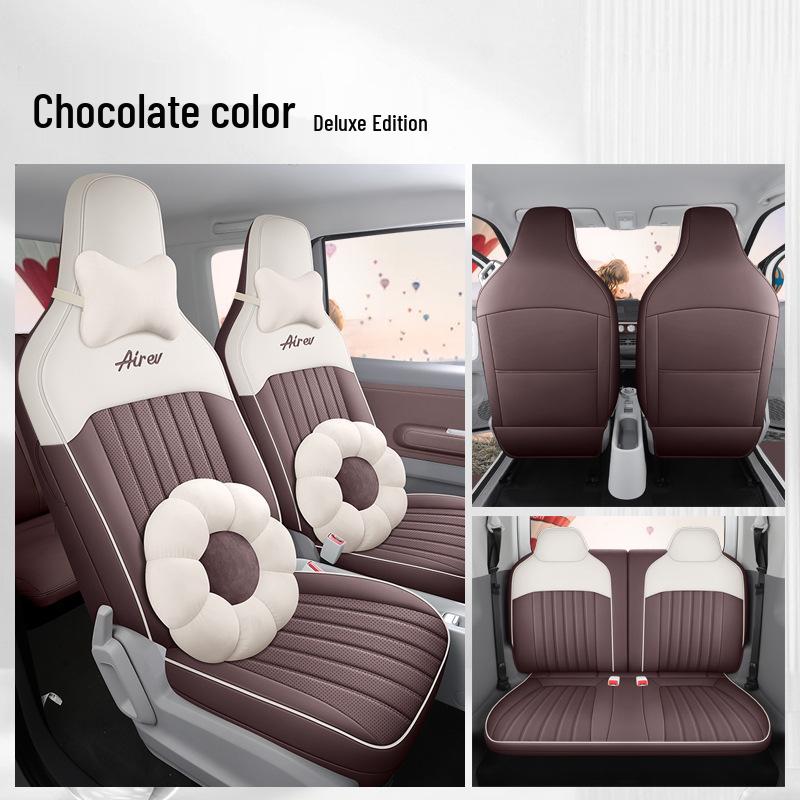 Wuling Sunny Universal Cartoon Leather Car Seat Cover, Full Surround for All Seasons.
