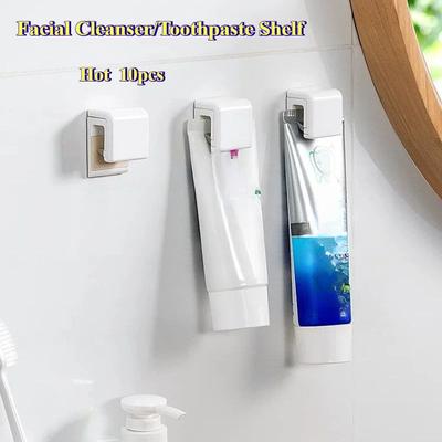Bathroom Supplies Punch-free Toothbrush Holder Wall-mounted Toothpaste Holder Storage Rack Storage Box Bathroom Accessories Home