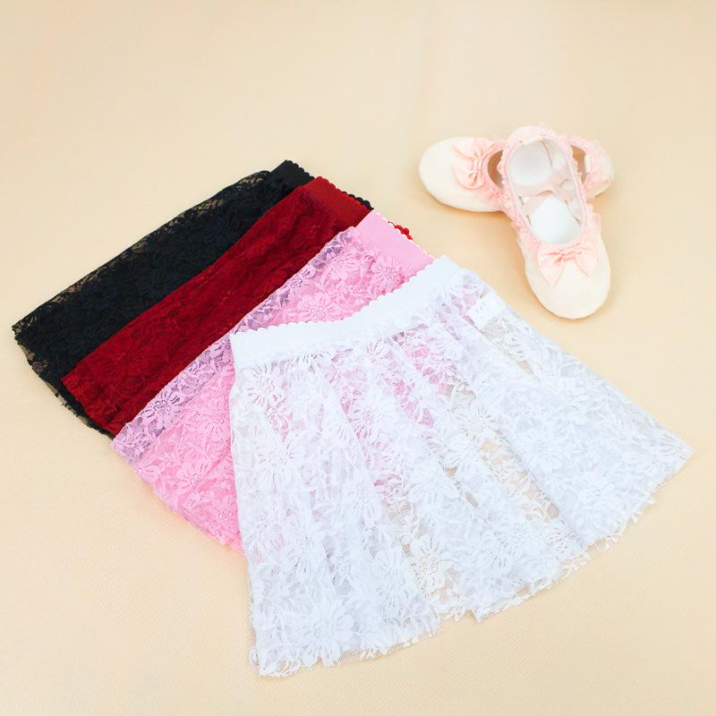 Girls' Chiffon Ballet Skirt - Toddler Dance Costume with Lace Trim
