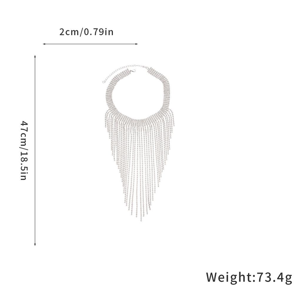Exaggerated Tassel Necklace, Light Luxury, Niche Collarbone, Fashionable and Simple Design, Temperament Retro Necklace