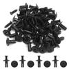X Autohaux 8mm Hole Plastic Rivets Fastener Fender Bumper Push Pin Clips Black 8mm x 20mm x 20mm
