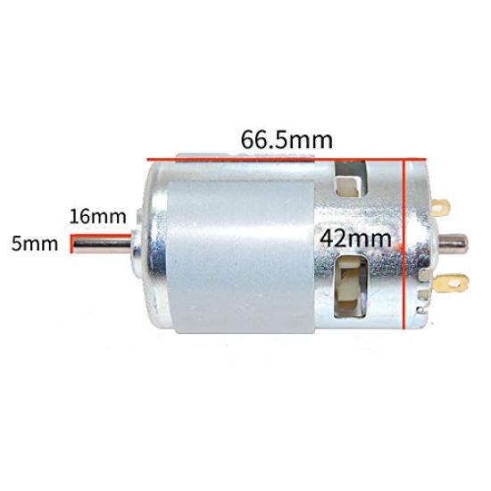 CHANCS 775 DC Motor Převodový motor s dvojitými kuličkovými ložisky a M10 Sorvall Decoupler Ojnice pro vysoký točivý moment DIY díly 12V/24V