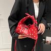 Yogodlns Women's Versatile Bag Retro Leather Shoulder Bag Bow Tie Crossbody Bag Polka Dot Small Hobo Handbag For Everyday Use