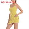 Summer Sleeveless A Line Dress With Removable Padded Shorts For Casual Wear