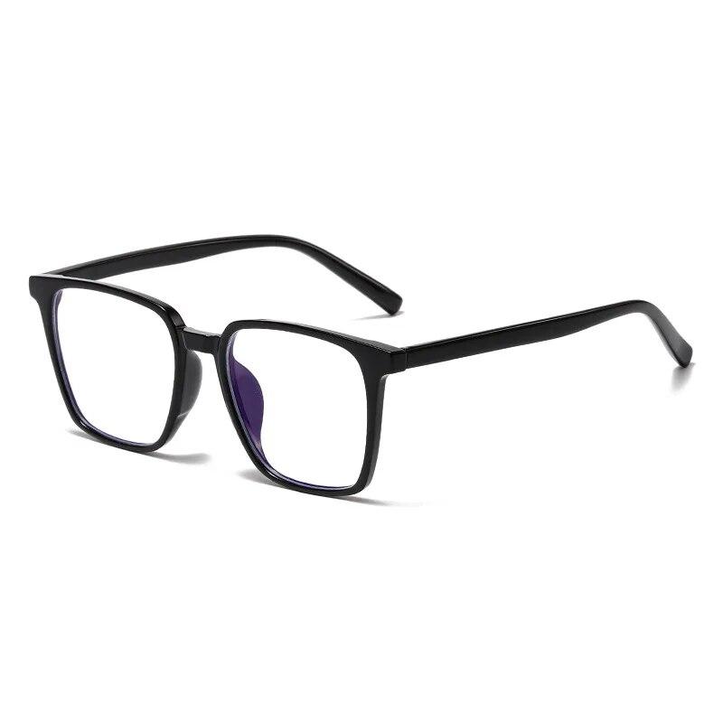 Fashion Unisex Square Glasses PC Frame Gentle Black Rectangle Eyewear for Men Women Party