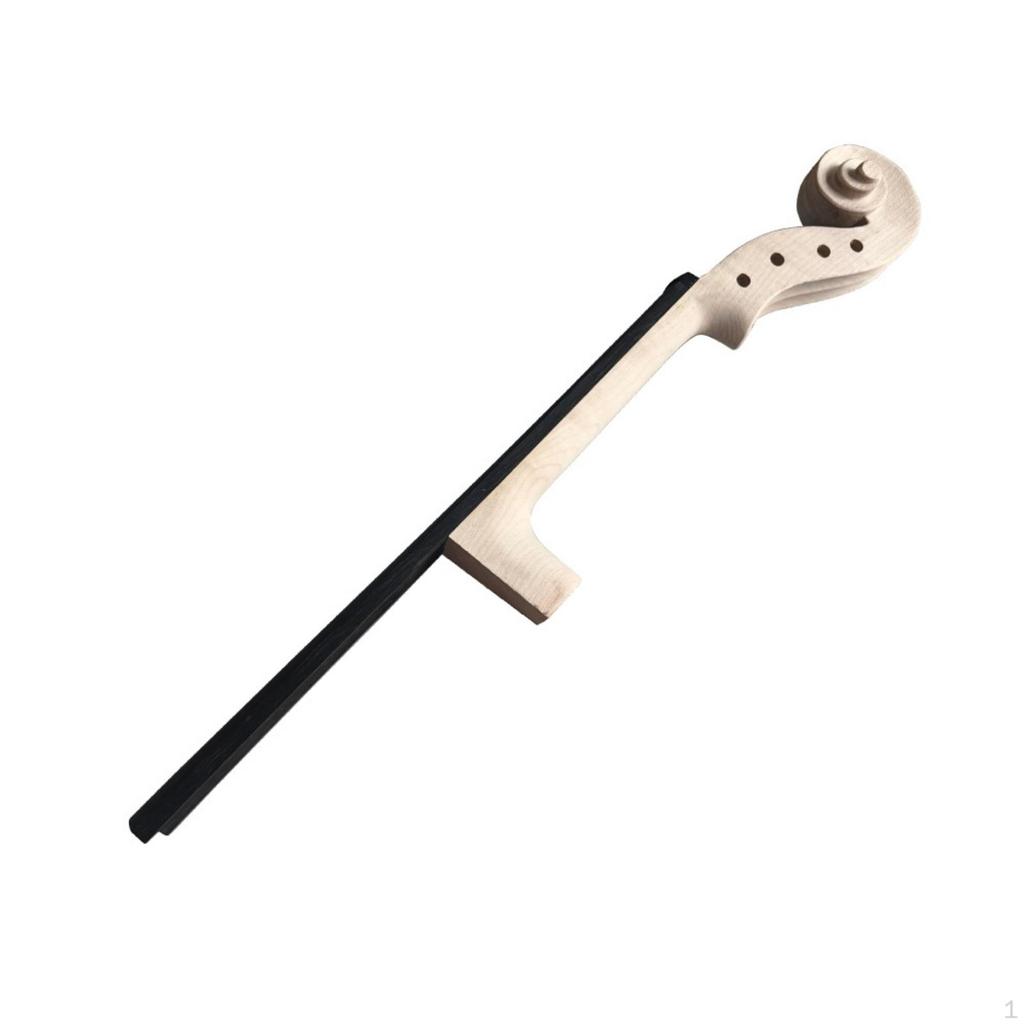 Violin Neck with Fingerboard Unfinished Head Unvarnished Instrument Part for