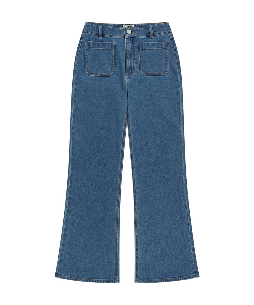 Malittepeulangsowajeobeo W Boot-Cut Denim Pants Blue