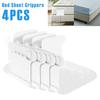 4Pcs Bed Sheet Grippers Bed Sheet Holder with Lock Strips Tight Heavy Duty Detachable Fitted Sheet Straps Bedding Accessories