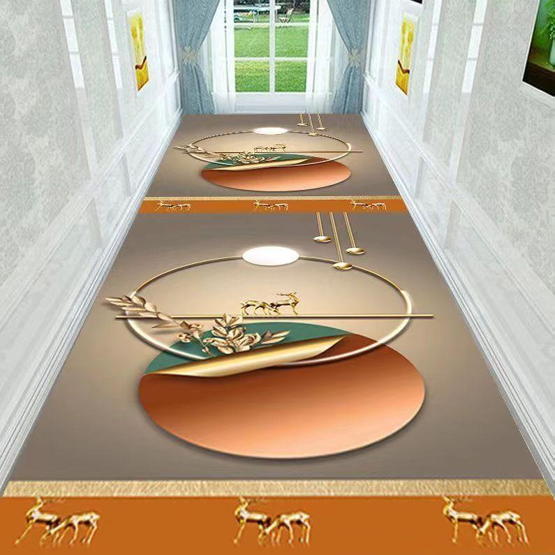 Tappeto Geometrico per Soggiorno Tappeto Lungo per Corridoio Ingresso Velluto Cristallo Antiscivolo Zerbino da Interno Balcone Camera da Letto Cucina Tappeto ad Area