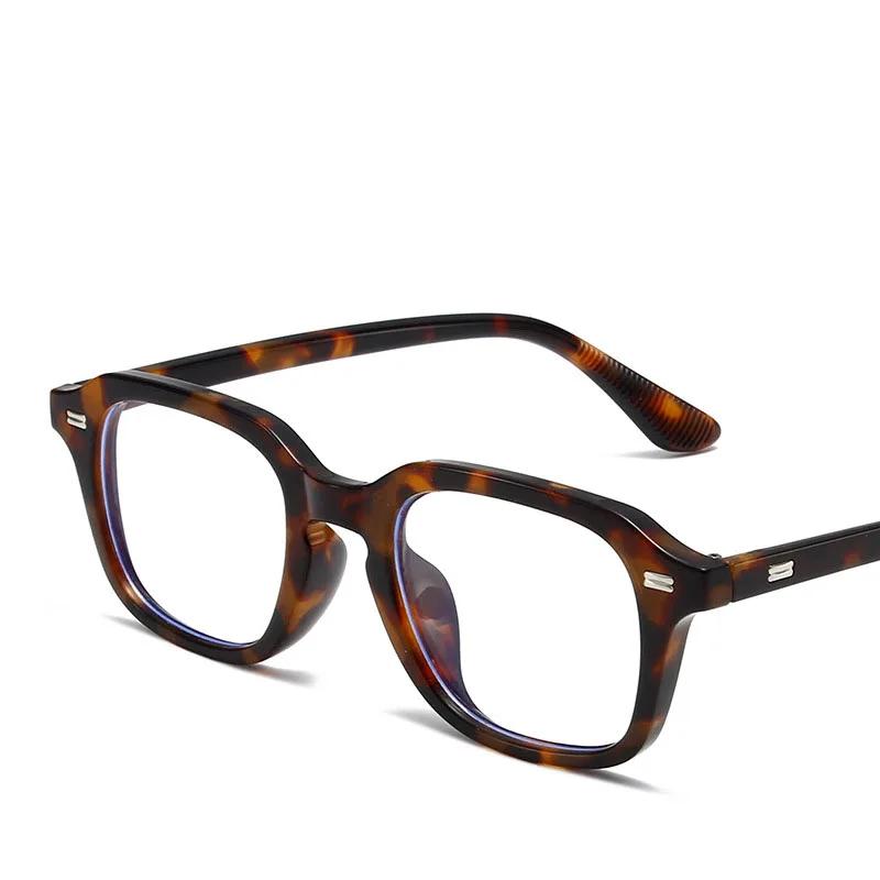 New Anti Blue Light Vintage Square Glasses ladies For Men Luxury  Designer Myopia Prescription Rainbow Eyewear Optical Frame