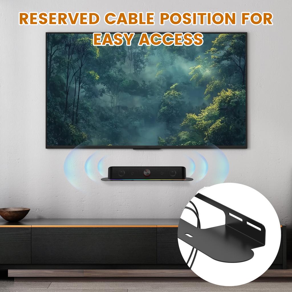 Universal Soundbar Stand Metal Wall Mount Speaker Stands Vibration Free Anti Drop Sonos Beam Wall Mount Bracket Home Decoration